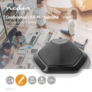 Nedis vezetékes USB-s konferencia mikrofon, némító gombbal