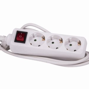 Hálózati kapcsolós elosztó, 3 aljzat – 3m