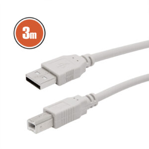 USB kábel – USB A/USB B dugó átjátszó – 3m