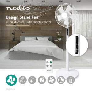 NEDIS – 40 cm-es álló, HOLLAND, prémium ventilátor, távszabályzóval, digitális vezérlő panellal
