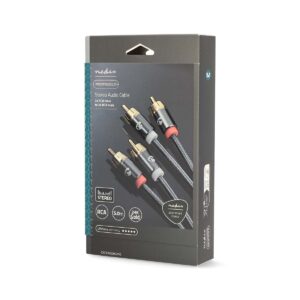 RCA kábel – 2RCA/2RCA high-quality audió átjátszó – NEDIS/PROFIGOLD – 3m