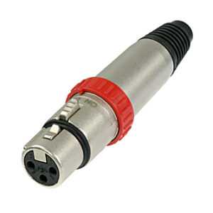 XLR dugó – 3 pólusú lengő aljzat, kapcsolóval – NEUTRIK NC3FXS