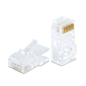 8P8C moduláris dugó, átmenő csatlakozó – CAT6 – RJ45 – UTP - 10db