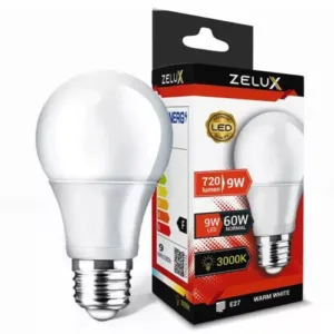 LED izzó, E27, 9W~60W, meleg fehér - ZELUX