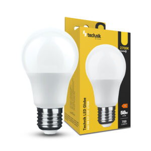 LED izzó, E27, 9W~58W, meleg fehér - Technik