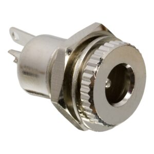 DC aljzat, fém, beépíthető - 5.5 / 2.1 mm