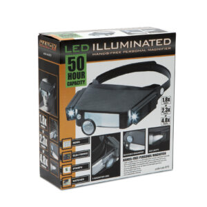 Fejpántos nagyító, 4,8x nagyítás, LED világítással