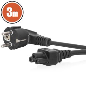 FÖLDELT, hálózati tápkábel, IEC-320-C5 csatlakozó – M.N.C – 3m