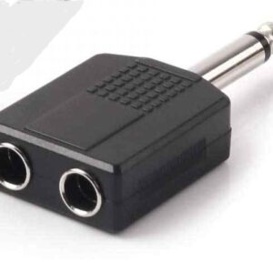 Jack dugó elosztó – Standard, 6.35mm mono dugó/2 x 6.35mm mono aljzat