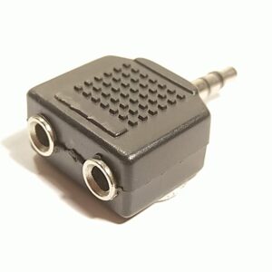 Jack dugó elosztó – Standard, 3.5mm stereo dugó/2 x stereo aljzat