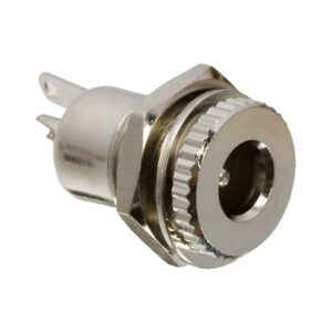 DC aljzat, fém, beépíthető – 5.5 / 2.5 mm