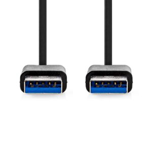 USB kábel – USB3.2 GEN1, USB A/USB A dugó átjátszó – NEDIS – 1m
