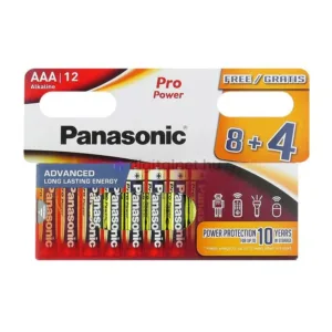 Panasonic Pro Power AAA alkáli mikro ceruza elem – 8+4 db (250Ft/db)