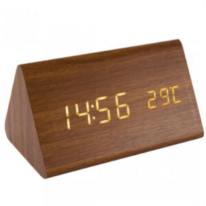Home OC 05 fa óra – hőmérséklet kijelzéssel – dió színben