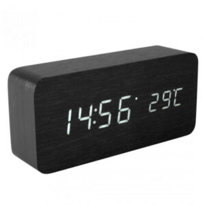 Home OC 04 fa óra – hőmérséklet kijelzéssel - fekete színben