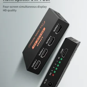 HDMI elosztó, 4K, 1 bemenet – 4 kimenet, splitter