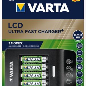 VARTA 15 perces gyorstöltő – AA/AAA mérethez – 4db 2100mA-es AA akkuval