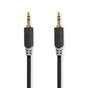 JACK kábel – 3.5mm stereo jack/3.5mm stereo jack – NEDIS – aranyozott – 2m