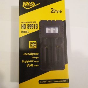 18650 Li-ion akkukhoz, LCD kijelzős, automata dupla töltő