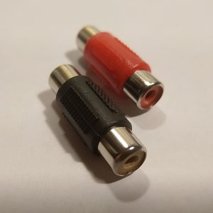 RCA dugó toldó – RCA lengő alj/RCA lengő alj - fekete/piros pár