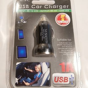 Szivargyújtó dugó, adapter, USB aljzattal - 1A