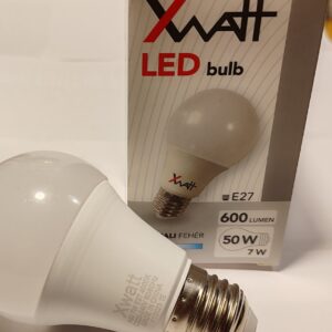LED izzó, E27, 7W~50W, természetes fehér – XWatt