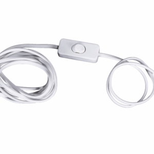 Flexo kábel, fehér, 3 m, kapcsolóval