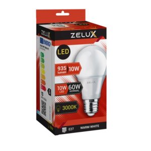 LED izzó, E27, 10W~60W, meleg fehér - ZELUX