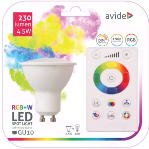 Avide, GU10 spot LED, RGB+Fehér, távirányítós égő