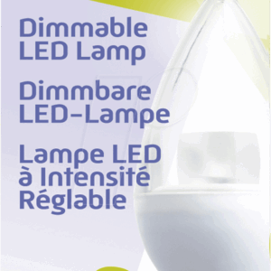 LED izzó, E14, gyertya, 5.5W~32W, meleg fehér, szabályozható fényerejű - HQ