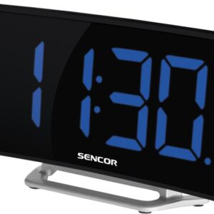 SENCOR digitális ébresztő óra - ívelt kék - óriás kijelzővel