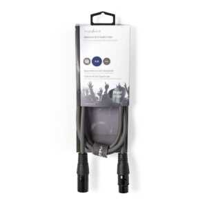 XLR kábel – XLR dugó/XLR lengő alj professzionális átjátszó – NEDIS – 1.5m