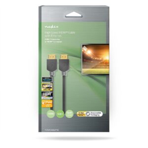 HDMI™-kábel Ethernettel | HDMI™-csatlakozó-HDMI™-csatlakozó | Antracit – 5m