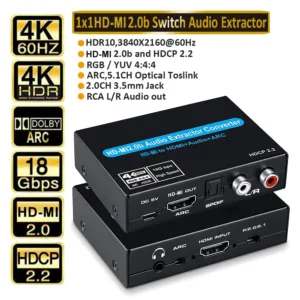 HDMI audio extraktor – HDMI ARC konverter