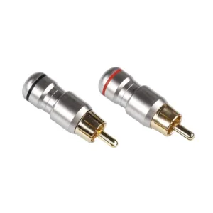RCA dugó – High quality, left/right, aranyozott – 6mm