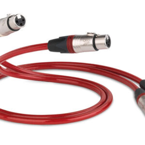 XLR kábel – 2XLR dugó/2XLR lengő alj, átjátszó – QED REFERENCE – 0.6m - QE3280