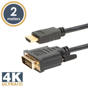 DVI-D / HDMI kábel- 2m – video oda-vissza